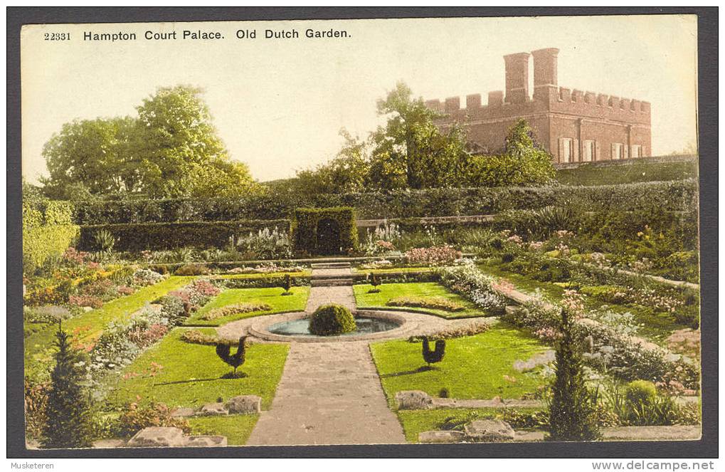 United Kingdom England London 22331 Hampton Court Palace Old Dutch Garden Old Mint Card - Londen - Buitenwijken