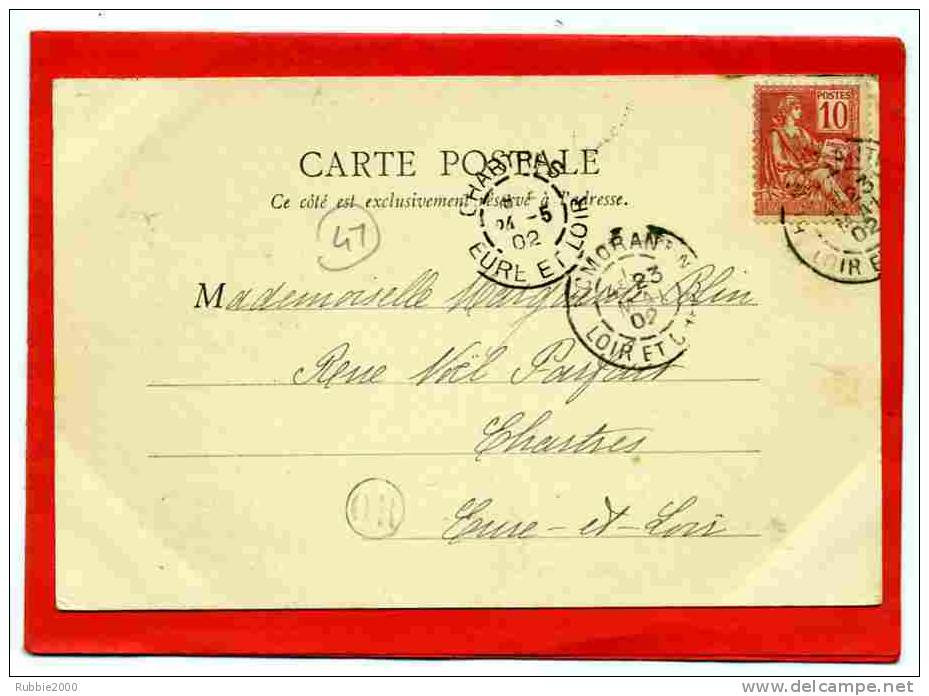 ROMORANTIN 1902 LES BORDS DE LA SAULDRE LAVANDIERE CARTE PRECURSEUR EN BON ETAT CACHET ORIGINE RURALE AU DOS DE LA CARTE - Romorantin