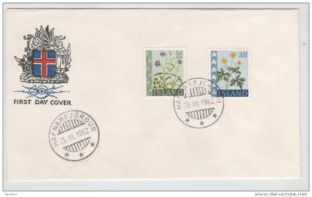 Iceland FDC Flowers 23-3-1962 - FDC