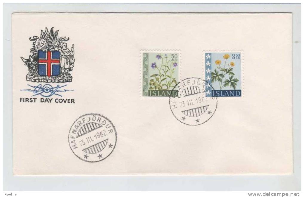 Iceland FDC Flowers 23-3-1962 - FDC