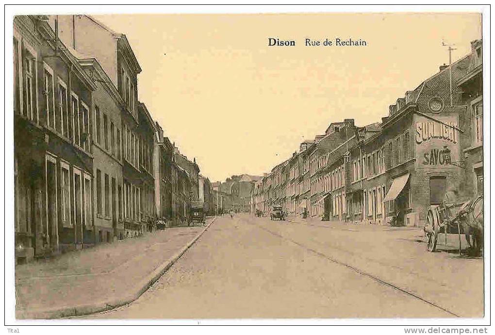 C8503 - DISON - Rue De Rechain   *publicité Savon SUNLIGHT* - Dison