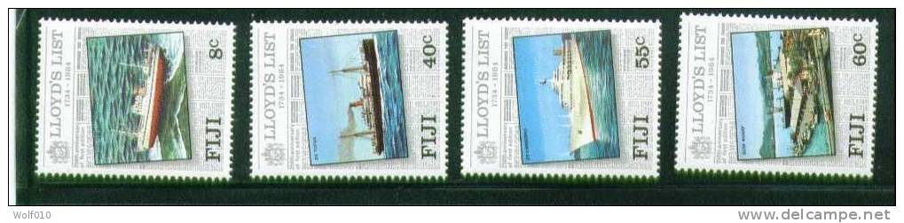 Fiji. Lloyd´s List. 1984. MNH Set. SCV = 6.15 - Fiji (1970-...)