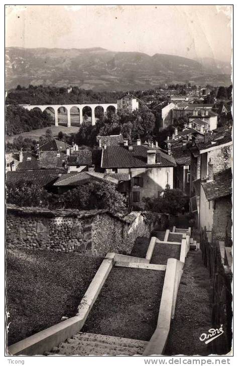 SAINT MARCELLIN 38 ISERE - LA MONTEE DE JOUD ET LE VIADUC ( EDITION ANDRE 1956 ) - Saint-Marcellin