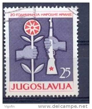 YU 1961-971 20A°ARMY, YUGOSLAVIA, 1v, Used - Used Stamps