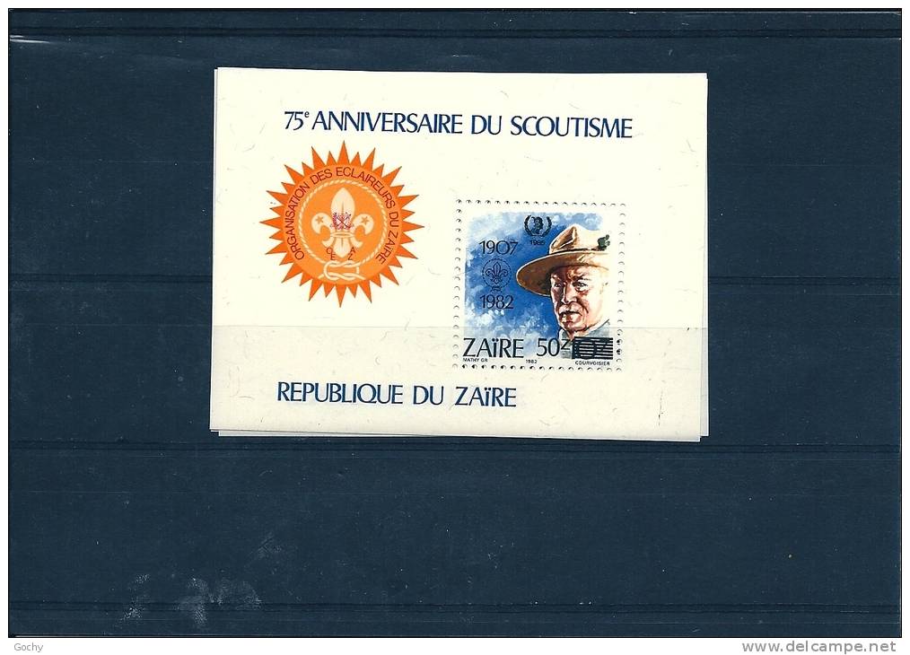 ZAÏRE:  BLOC N° 62 **-scoutisme ,  1985 - Cote: 12,00€ +++ - Nuovi