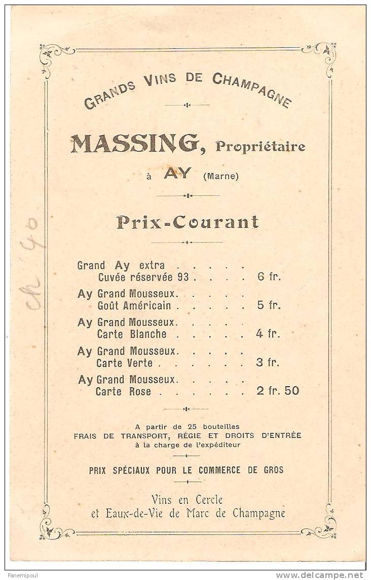 AY-CHAMPAGNE .  Vendanges De La Maison MASSING - Ay En Champagne