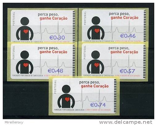 VIGNETTE D´AFFRANCHISSEMENT PORTUGAL FONDATION PORTUGAISE DE CARDIOLOGIE SILHOUETTE COEUR - Machine Labels [ATM]