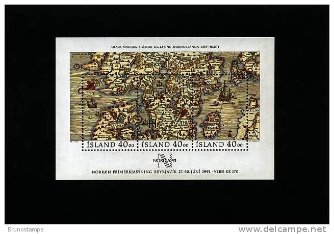ICELAND/ISLAND - 1990  NORDIA '91  EXPO  MS   MINT NH - Altri & Non Classificati