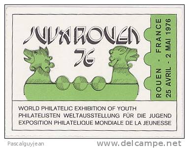 VIGNETTE EXPO PHILATELIQUE DE LA JEUNESSE - ROUEN 1976 - Briefmarkenmessen