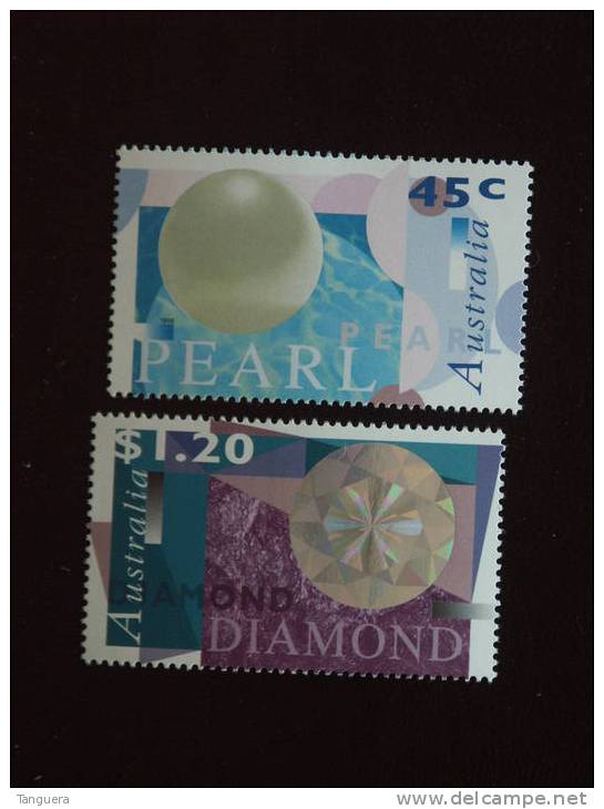 Australia Australie Parel Diamant Perle Pearl Diamond Yv 1540-1541 MNH ** - Mineralien