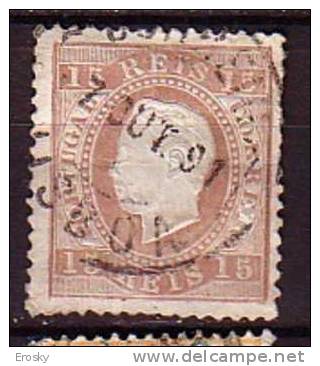 R4051 - PORTUGAL Yv N°38 PERF. 12.5 FAULTY PERFORATION - Usati