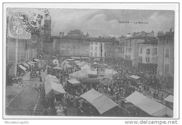 63 )) ISSOIRE, Le Marché, Cliché Gilbert, ANIMEE - Issoire