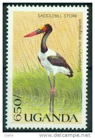 Uganda 1990, Yv. 698, Jabiru D'Afrique Oiseau / Bird Saddlebill Stork MNH ** - Cigognes & échassiers
