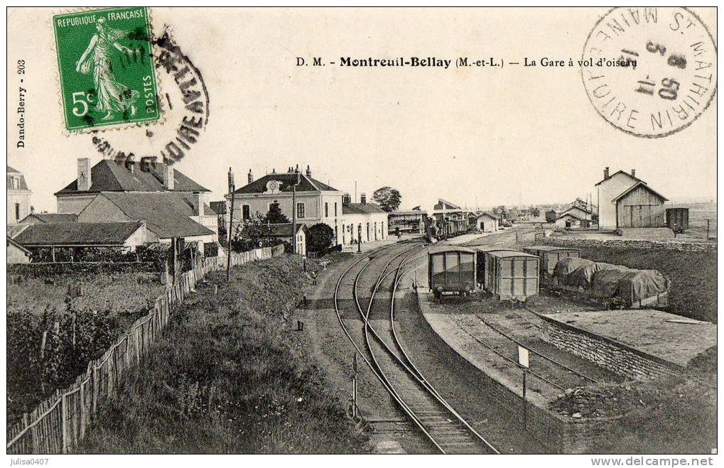 MONTREUIL BELLAY (49) Vue Intérieure De La Gare Petit Train - Montreuil Bellay