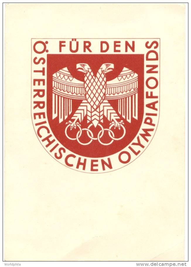 Österreich/Austria Special Olympic Postcard / Poskarte And Special FIS Innsbruck Postmark  1936 - Hiver 1936: Garmisch-Partenkirchen