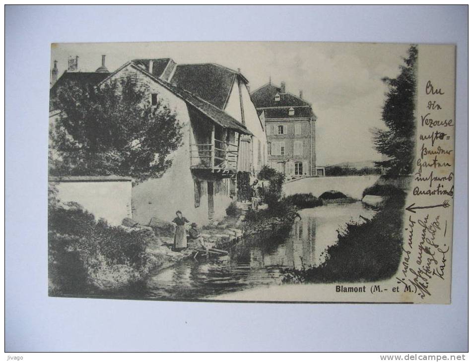 BLAMONT  (Meurthe -et-Moselle) :  Carte Allemande Sans Légende - Blamont