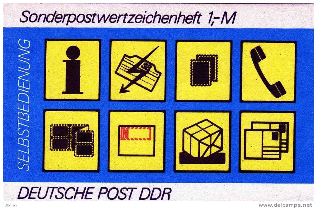 SMH 11cb Selbstbedienung Post - Symbole 1982 DDR 3300 10x + SMHD11 ** 13€ - Unused Stamps