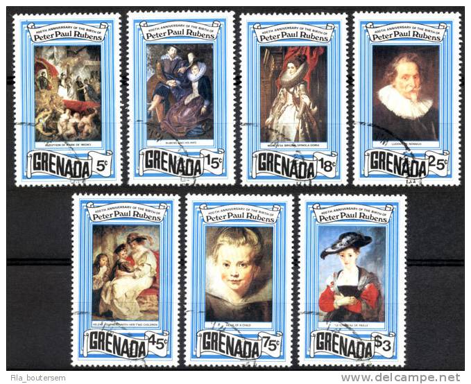 GRENADA : 30-03-1978 (OBL) Set 7v  - Yvert 797-803 : Tableaus De P.P.RUBENS - Rubens