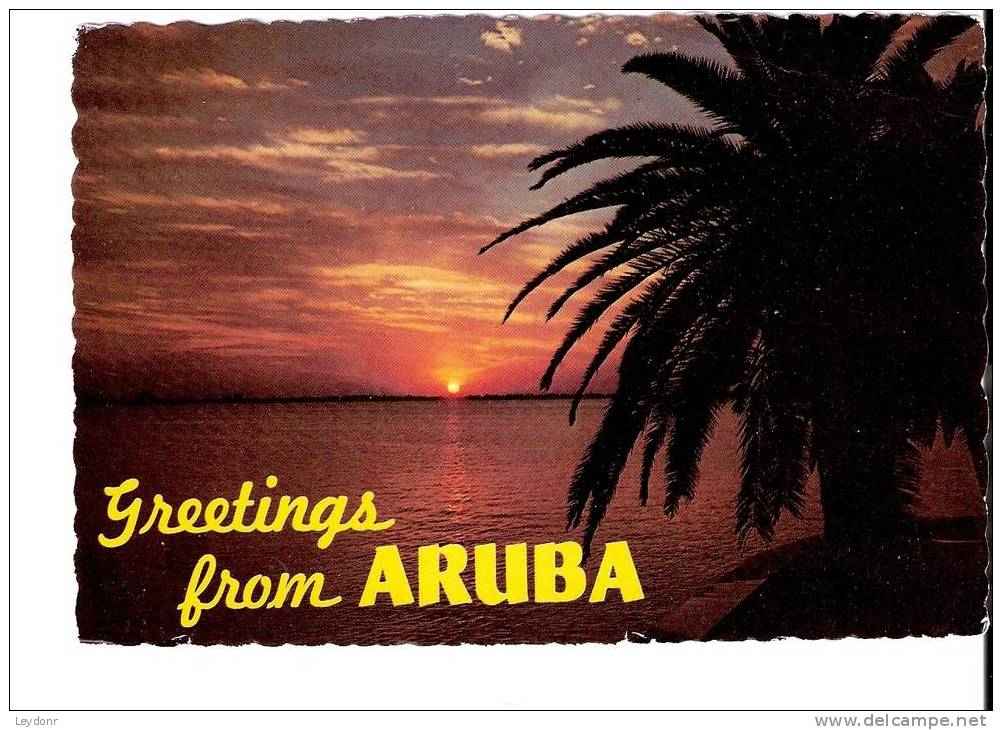 Greetings From Aruba - Sunset At Aruba - Aruba