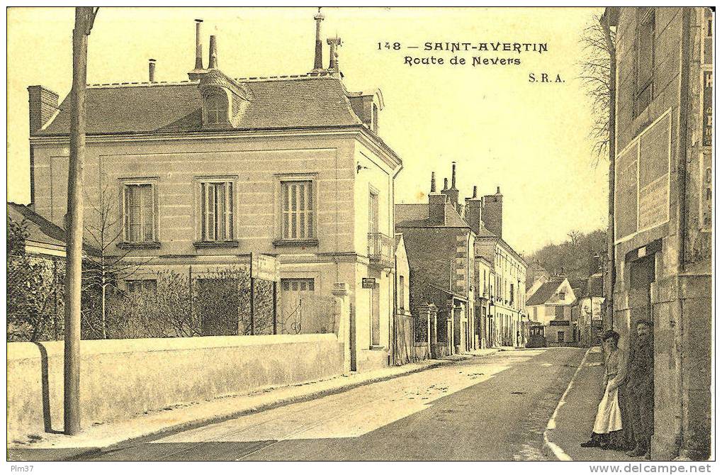 SAINT AVERTIN - Route De Nevers - Voy. 1915 - Saint-Avertin