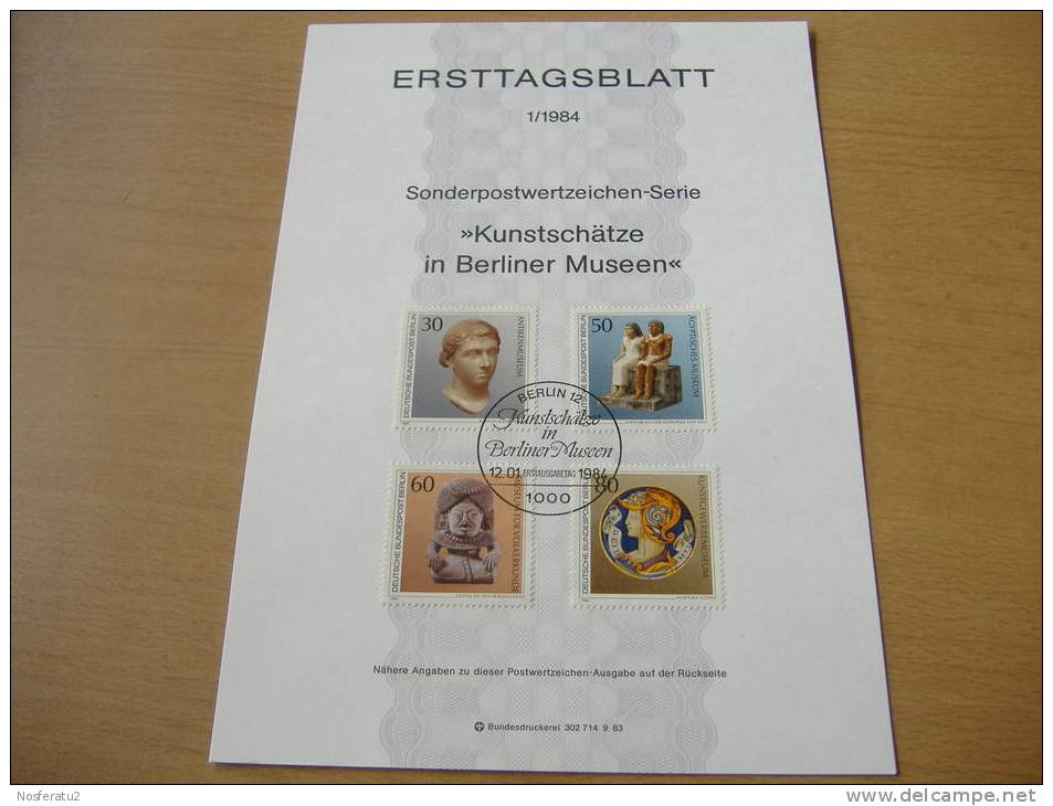 Berlin:ETB 1/1984 Kunstschätze In Berliner Museen - Lettres & Documents