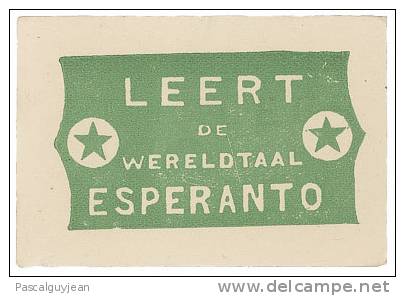 VIGNETTE LEERT DE WERELDTAAL ESPERANTO - Autres & Non Classés