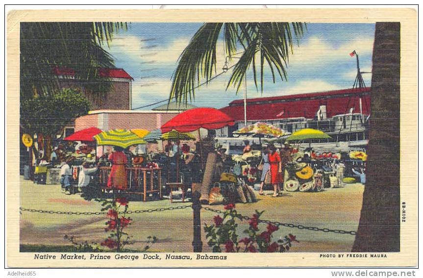 Native Market (Marché, Markt), Prince George Dock, Nassau, Bahamas 1956 - Bahamas