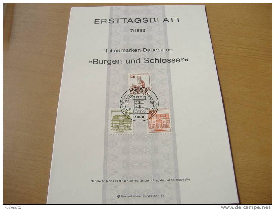 Berlin:ETB 7/1982 Burgen Und Schlösser - Covers & Documents