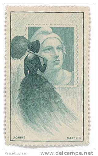 VIGNETTE MARIANNE VERTE - J. CARRE - MAZELIN - Philatelic Fairs