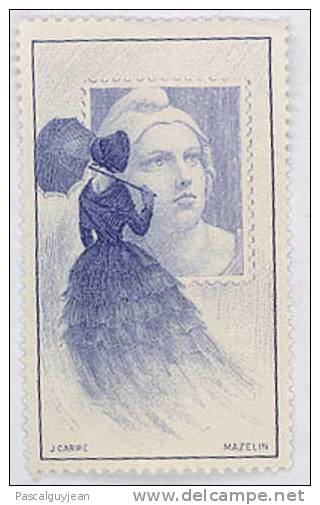 VIGNETTE MARIANNE BLEUE - J. CARRE - MAZELIN - Briefmarkenmessen