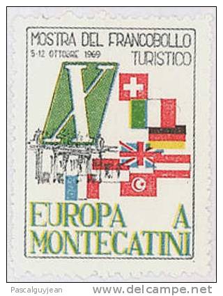 VIGNETTE EUROPA A MONTECATINI 1969 - Andere & Zonder Classificatie