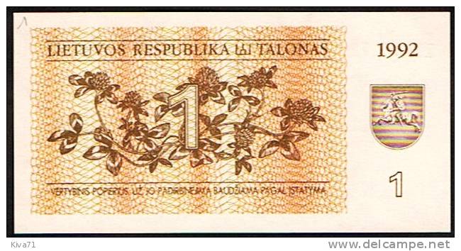 1 Talonas    "LITUANIE "     1992  UNC      Bc 65 - Litauen