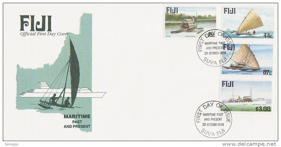 Fiji-1998 Maritime Past And Present  FDC - Fidji (1970-...)