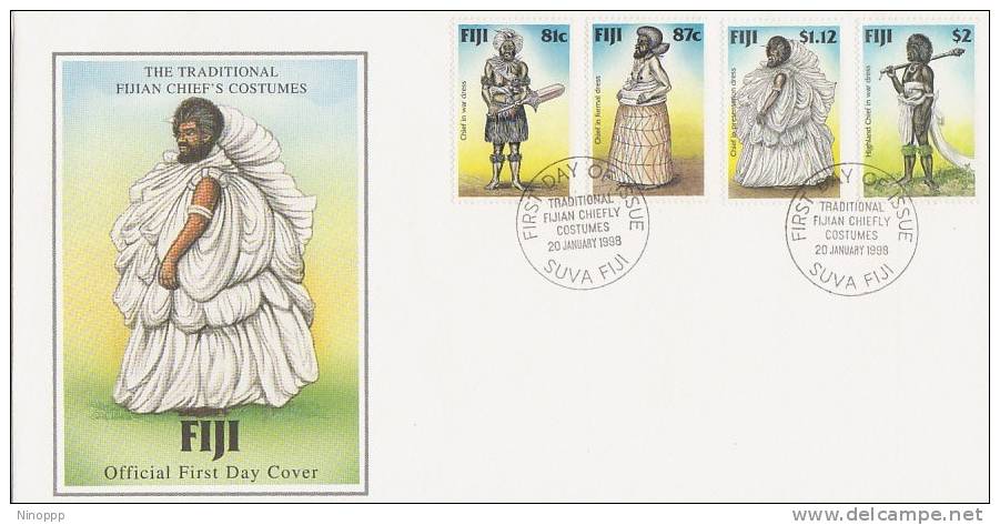 Fiji-1998 Chief's Costumes FDC - Fidji (1970-...)