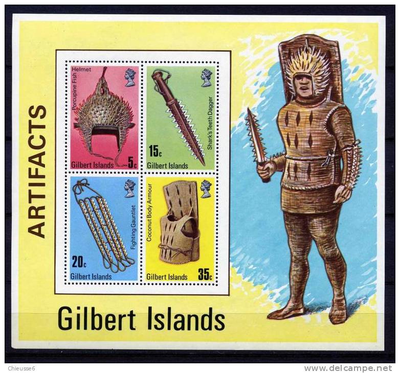 Iles Gilbert ** Bloc N° 1 - Artisanat - Gilbert- En Ellice-eilanden (...-1979)