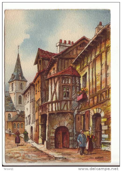 CPSM De Rouen (Seine Maritime 76) Illustrée Par Barday: L'ancienne Rue Des Matelas - Barday