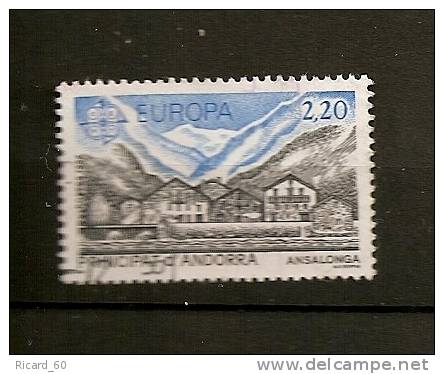 Timbre(s) Oblitéré(s) D'andorre, Europa, Protection De La Nature, Hameau D' Ansalonga - Used Stamps