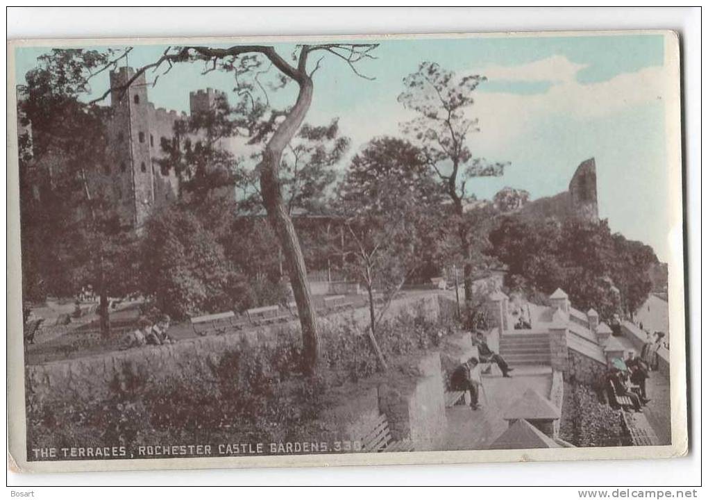 CPA Royaume-Uni.-The Terraces,Rochester Castle Gardens N°330  J.Welch & Sons - Rochester