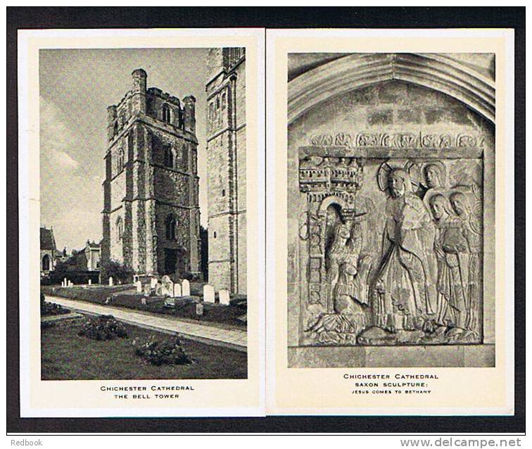 6 Raphael Tuck Postcards Chichester Cathedral Sussex - Ref 304 - Chichester