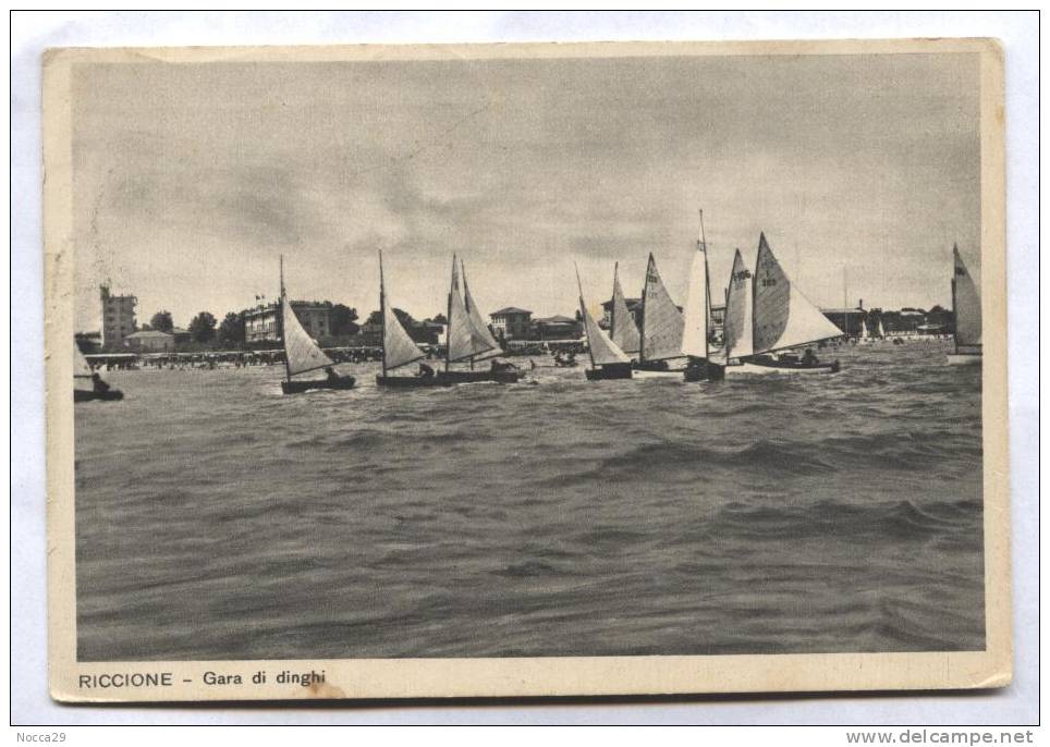 RICCIONE - RIMINI 1941 GARA VELICA DI DINGHI - Sailing