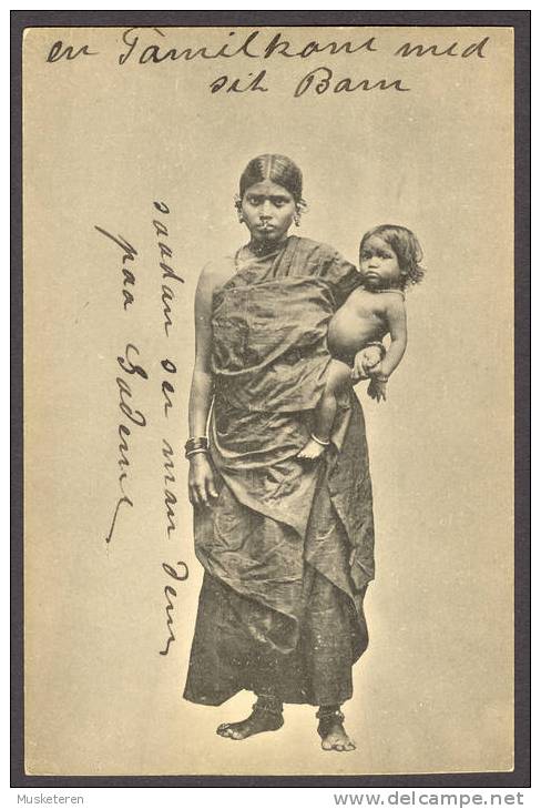 Ceylon PPC No. 47 Tamil Woman And Child Femme Et Enfants Frau Und Kleine Kind - Non Classés