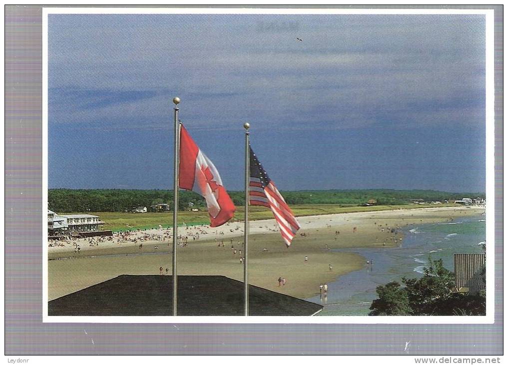 Ogunquit Maine - Coastal Town With International Flavor - U.S. And Canadian Flags - Andere & Zonder Classificatie