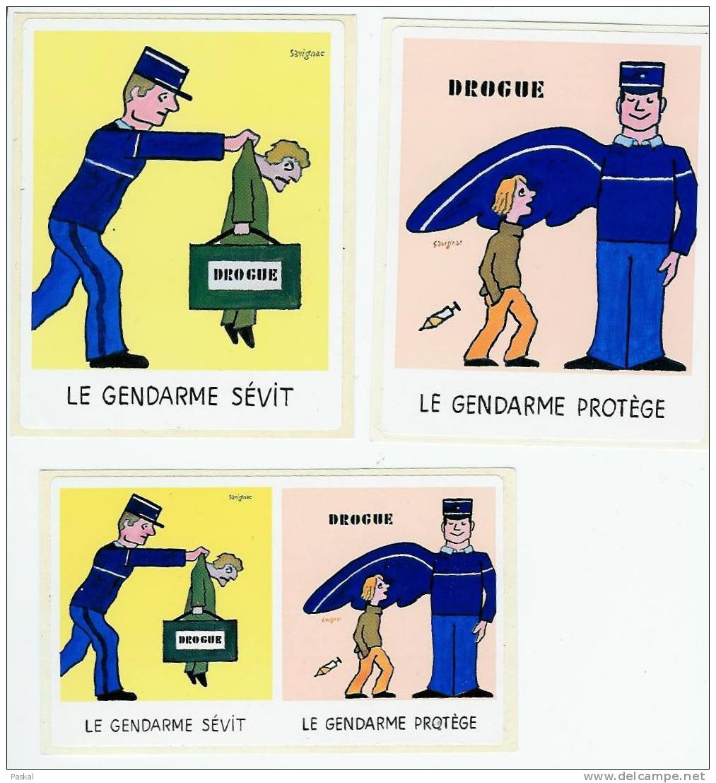 AUTOCOLLANT Le Gendarme Et La Drogue - Other & Unclassified