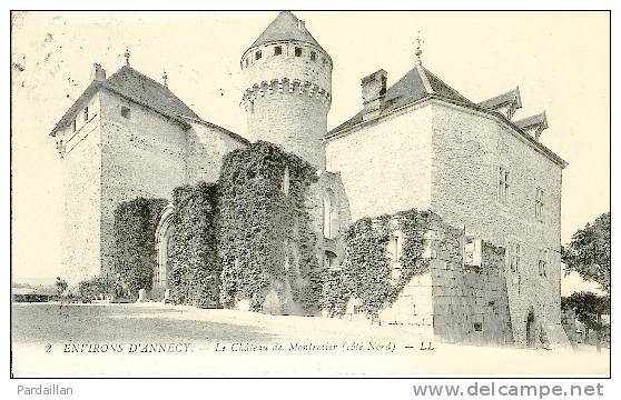 74.  ENVIRONS D'ANNECY.  LE CHÂTEAU DE MONTROTIER (CÔTE NORD).   GROS PLAN. - Châteaux D'eau & éoliennes