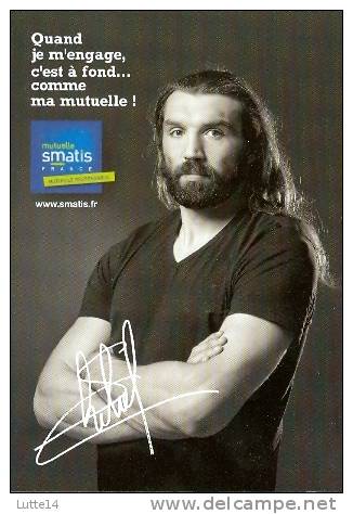 Rugby : Carte Publicitaire: Sébastien Chabal - Mutuelle Smatis - Sport - Rugby