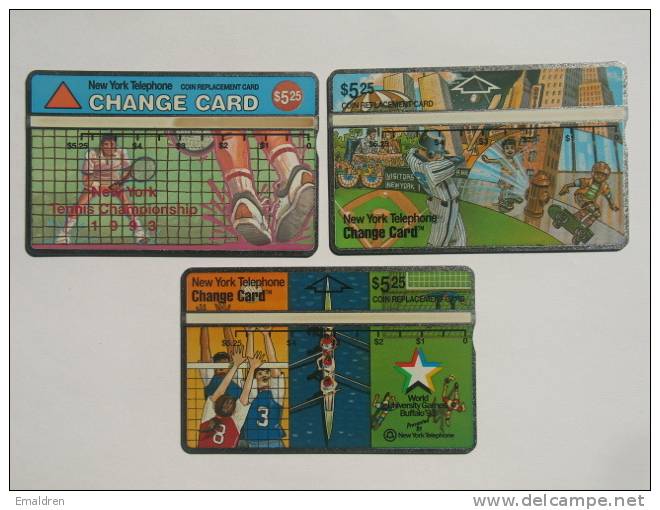 Sport Series. USA 11/13. Complete Series Of 3 Cards. - Schede Olografiche (Landis & Gyr)