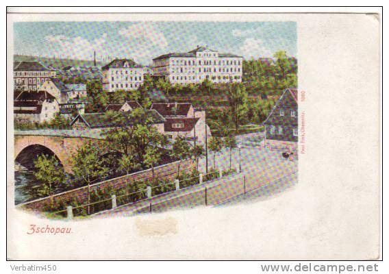 ALLEMAGNE..ZSCHOPAU..PAUL FINK.CHEMNITZ 1060..PETIT GRATTAGE..DOS SIMPLE..1900 - Zwoenitz