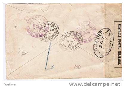 USA127b/ Washington 15 C. (1916) Nach France 1917 - Briefe U. Dokumente