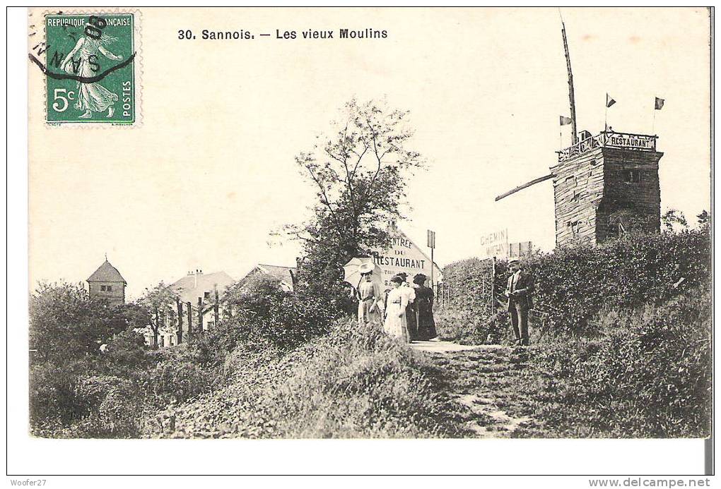 CPA SANNOIS Les Vieux Moulins, Restaurant - Sannois