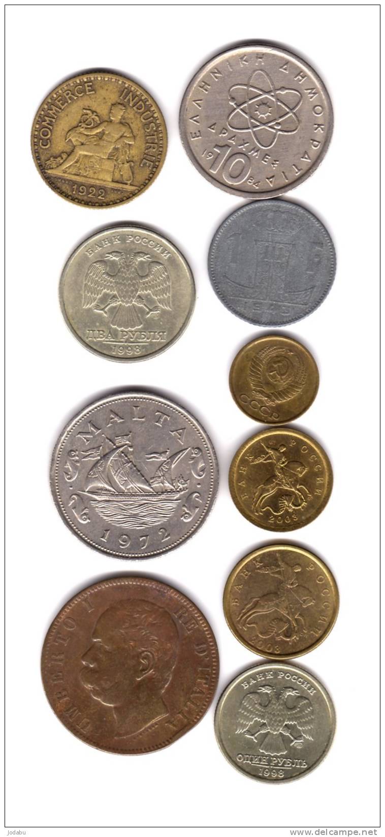 10 Pieces  Du Monde (russie 5) (italie 1) (malte 1) (belgique 1) (greece 1) (france 1) - Altri – Europa